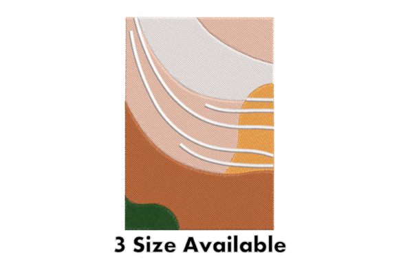 Abstract Waves Embroidery Design