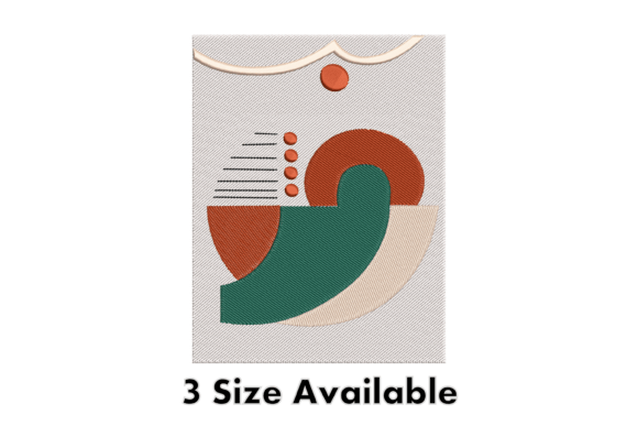 Artistic Abstract Shape Embroidery