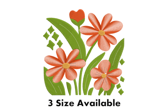 Blooming Floral Embroidery Design