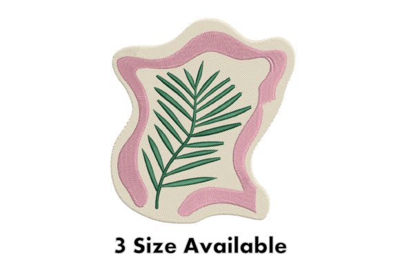 Botanical Leaf Embroidery Design