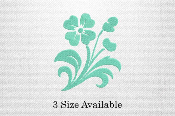 Elegant Swirl Floral Embroidery File