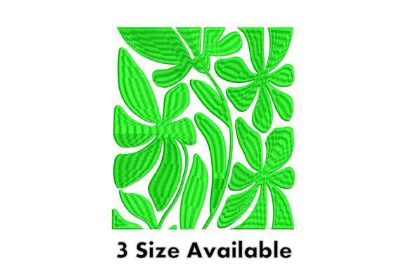 Green Leaves Floral Embroidery Design
