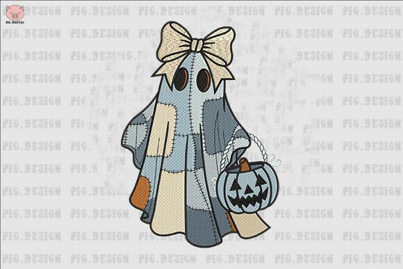 Halloween Ghost Fasshion Embroidery