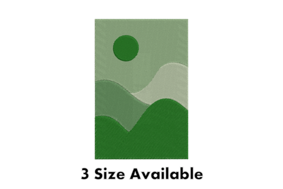 Landscape Scene Embroidery Design
