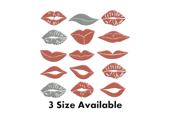 Lips Embroidery Design Collection