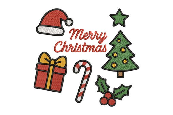 Merry Christmas Embroidery Set