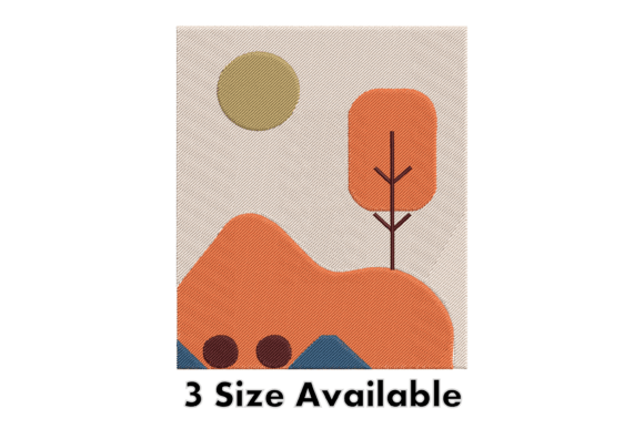 Minimalist Tree Landscape Embroidery