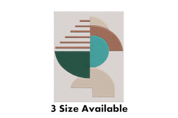 Modern Half Circle Embroidery Art