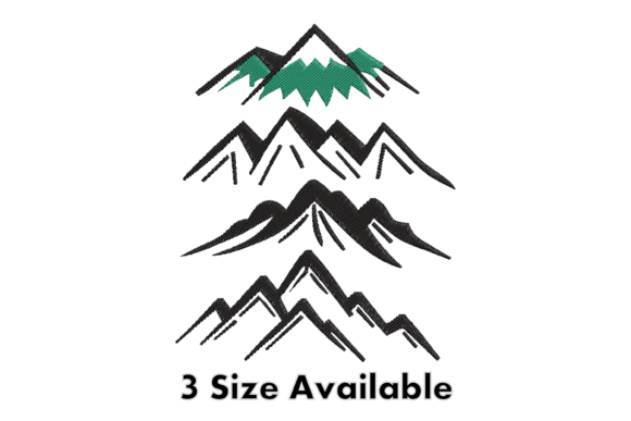 Mountain Range Embroidery Design