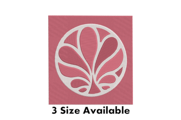 Round Floral Abstract Embroidery File