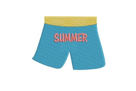 Summer Shorts Embroidery Design