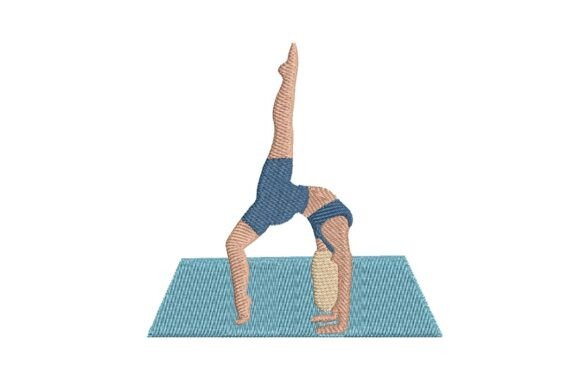 Yoga Backbend Embroidery Design